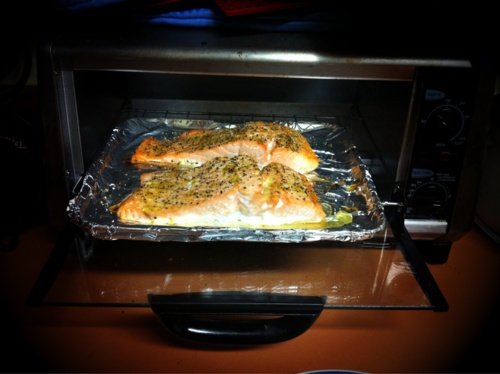 toaster oven salmon